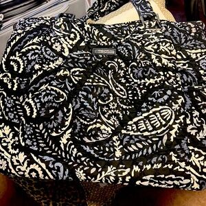 Vera Bradley Black and White Paisley Tote